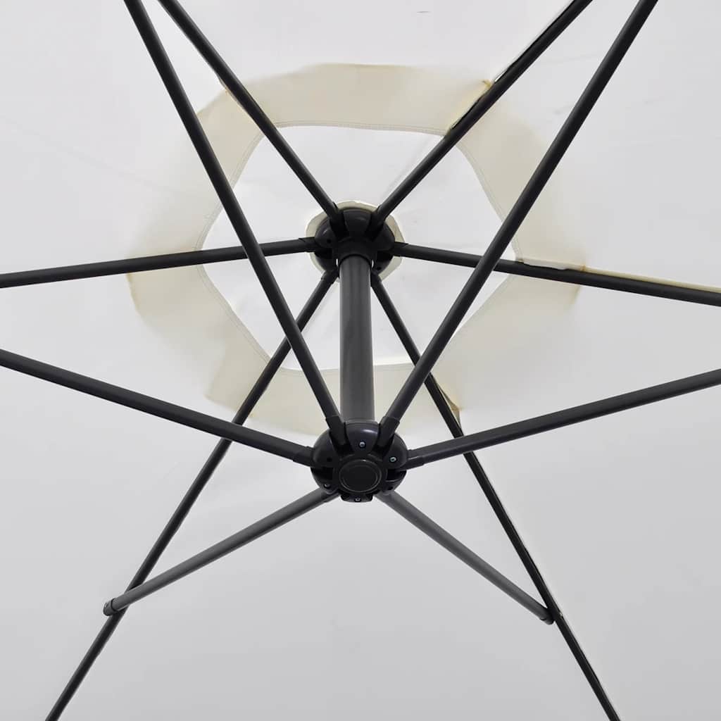 Vidaxl Floating Parasol 3 m Sand White