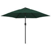 Vidaxl zweefparasol met led 3,5 m groen