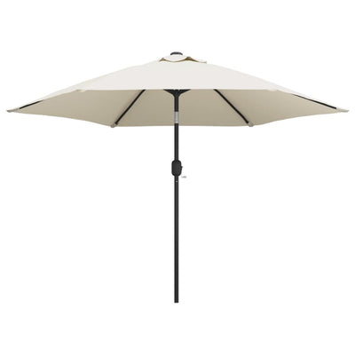 Vidaxl Parasolo galleggiante con LED 3 m di sabbia bianca