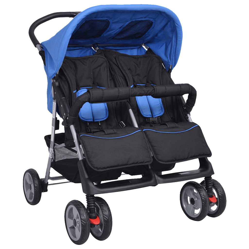 Vidaxl Twin Car Steel Red and Black