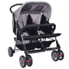 Vidaxl Twin Car Steel Grey and Black
