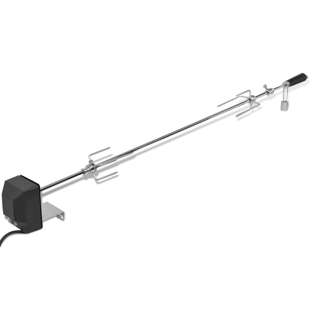 Vidaxl bbq draaispit met motor staal 1200 mm