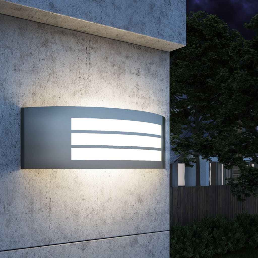 Vidaxl Garden Wall Lampa Tain -acero libre