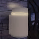 Lampada a parete Vidaxl per emisfero esterno in alluminio grigio