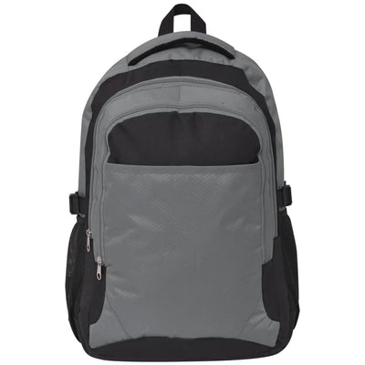Zaino Vidaxl per la scuola 40 l nero e grigio