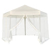 Vidaxl PartyTent Pop-Up Hexagonal con 6 paredes laterales de 3.6x3.1 M White