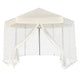 Vidaxl PartyTent Pop-Up Hexagonal con 6 paredes laterales de 3.6x3.1 M White