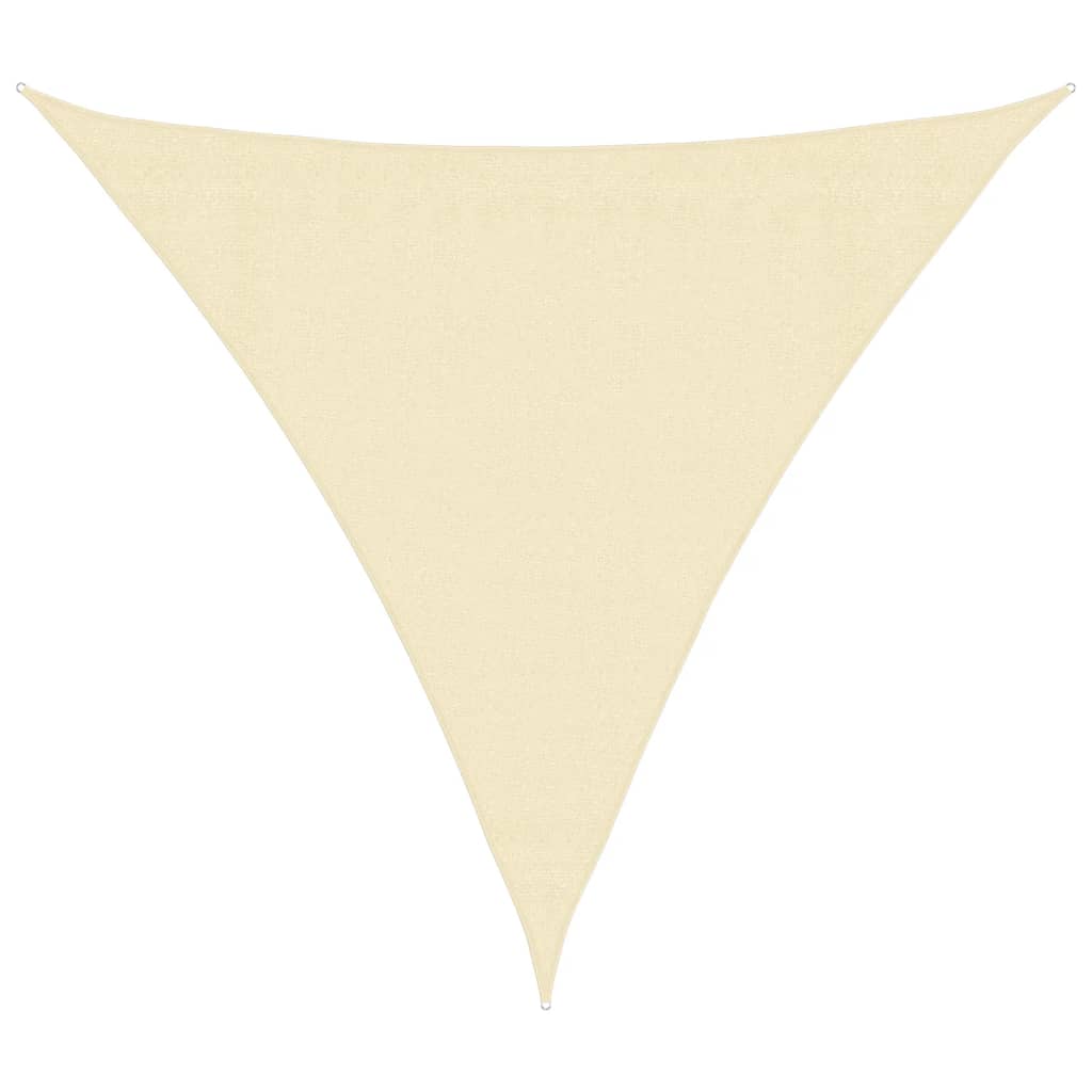 Vidaxl Sun Shade HDPE Triangular 3.6x3.6x3.6 M Crema