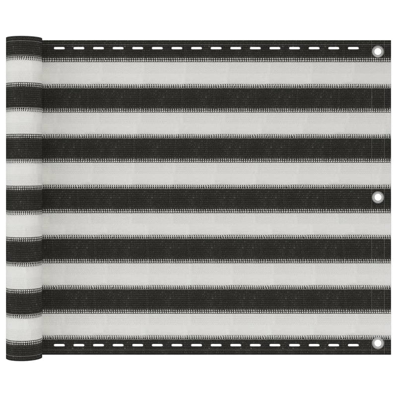 Pantalla de balcón Vidaxl HDPE 75x400 cm antracita y blanco