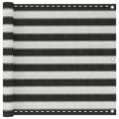 Vidaxl Schermata del balcone antracite e HDPE bianco 90x600 cm