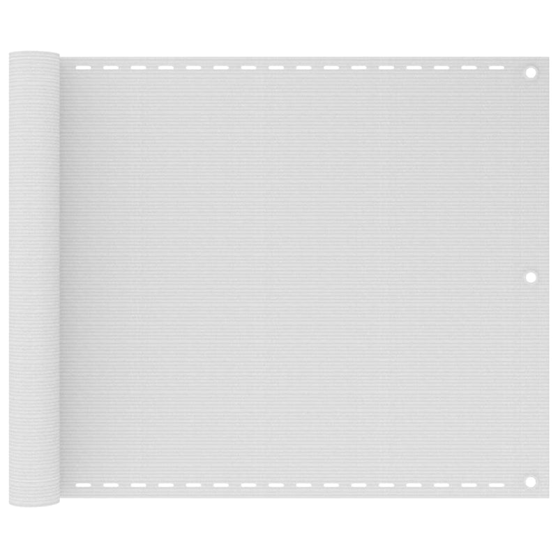 VidaXL Balkonscherm HDPE 75x400 cm wit