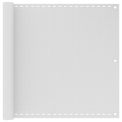 Pantalla de balcón Vidaxl White 90x600 cm HDPE
