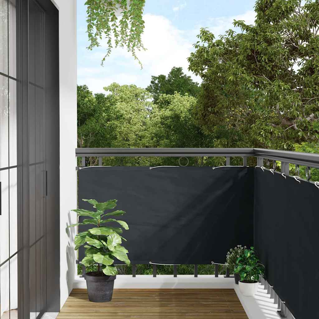 Vidaxl Balcony Screen Oxford Textile 75x400 cm Antracite