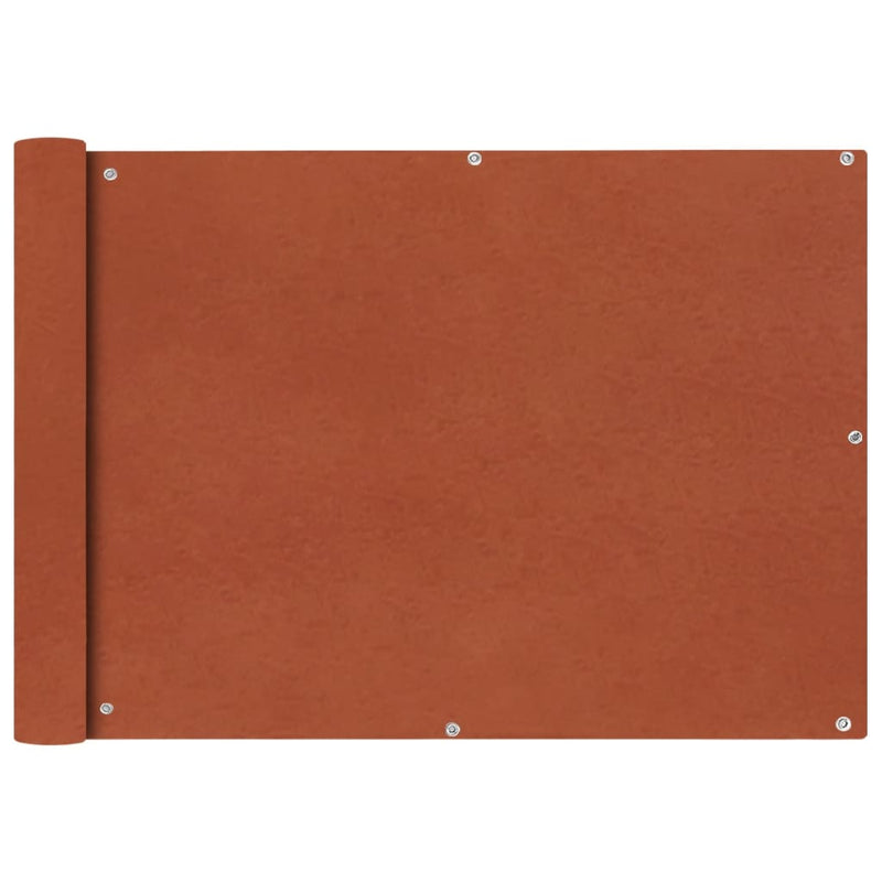 Vidaxl Balcony Screen Oxford Textile 75x600 cm terracota