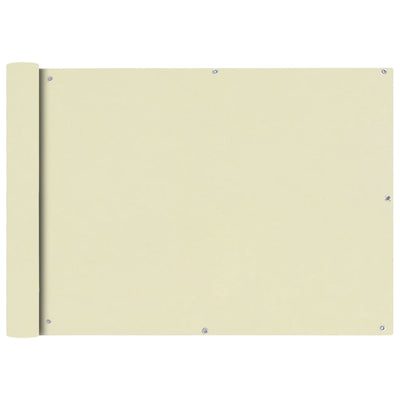 Vidaxl Balcony Screen Oxford Textile 75x600 cm Cream
