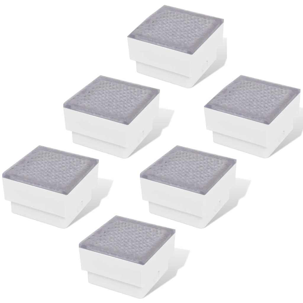 Vidaxl grondspots 6 st led 100x100x68 mm
