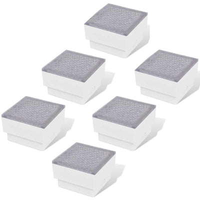 Vidaxl grondspots 6 st led 100x100x68 mm