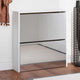 Vidaxl Cabinet da scarpe Due ayer con specchio 63x17x67 cm bianco