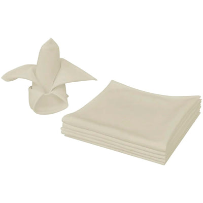 Vidaxl Samkins 25 piezas crema 50x50 cm