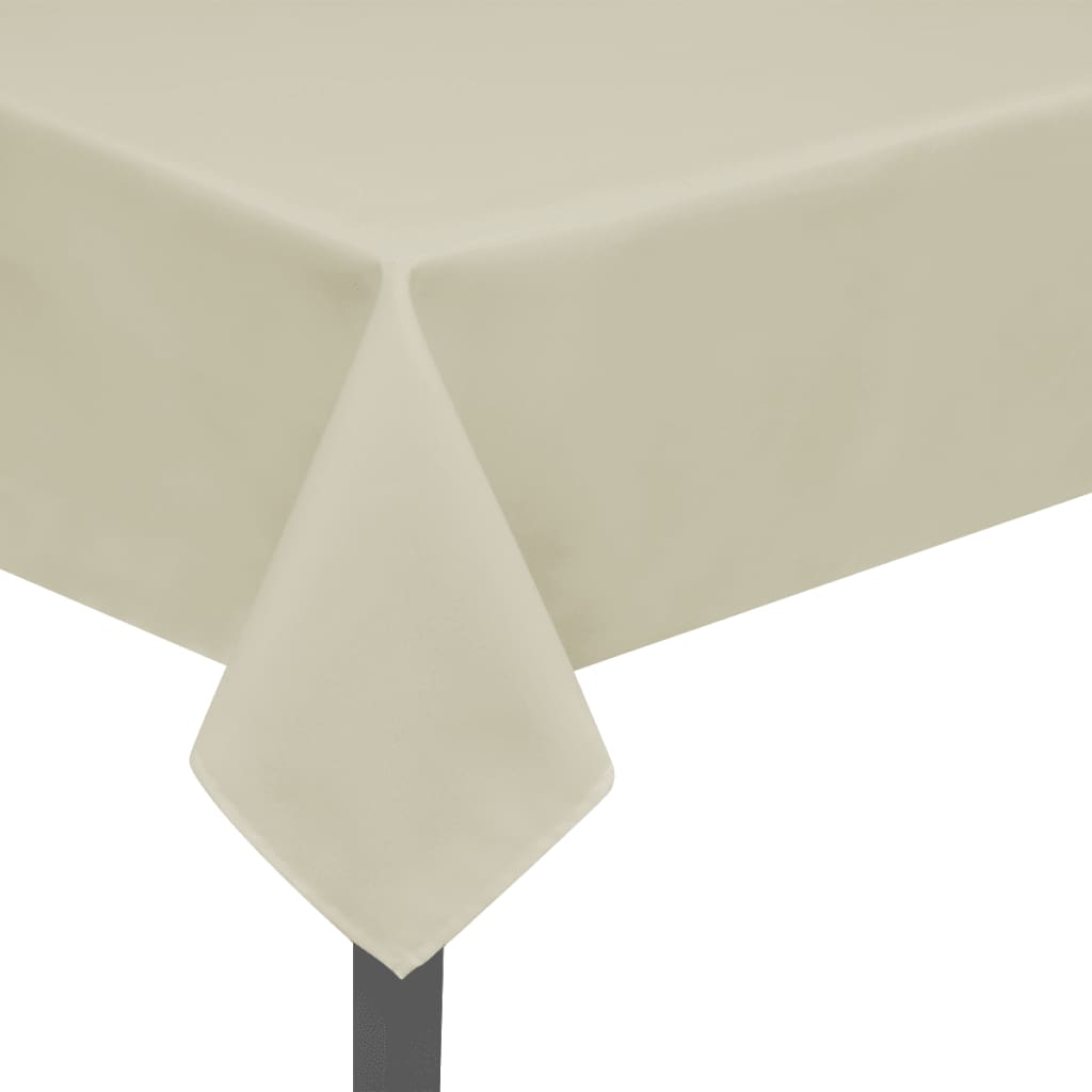 Tovaglie Vidaxl Crema da 5 pezzi 170x130 cm