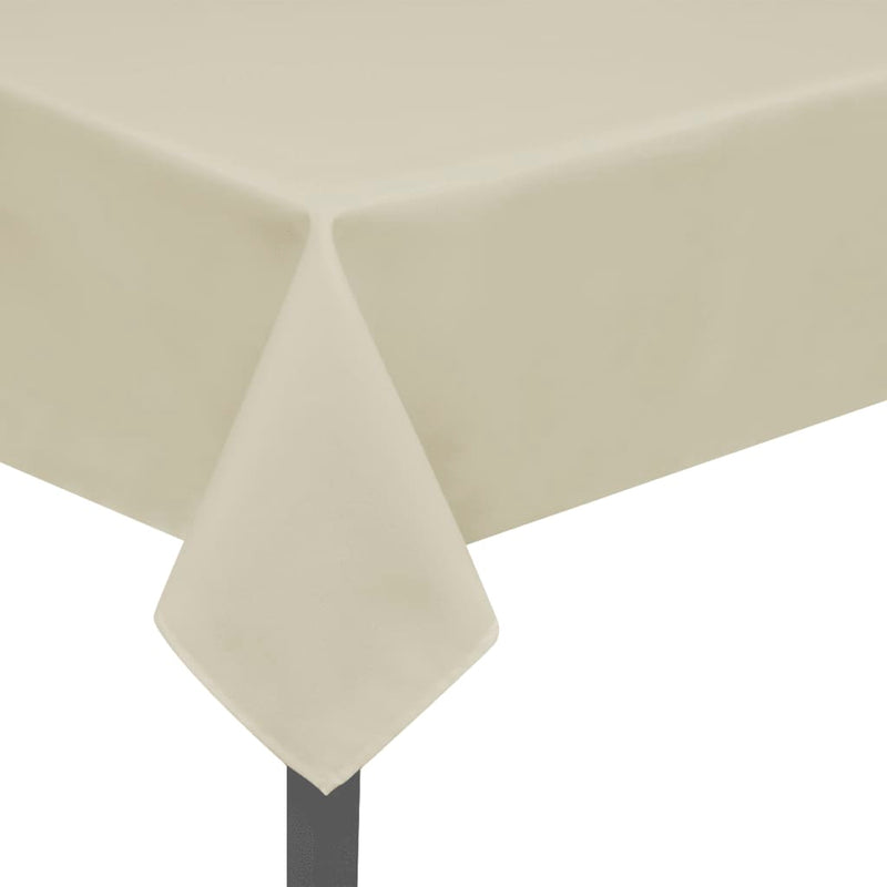 Tovaglie Vidaxl Crema da 5 pezzi 170x130 cm