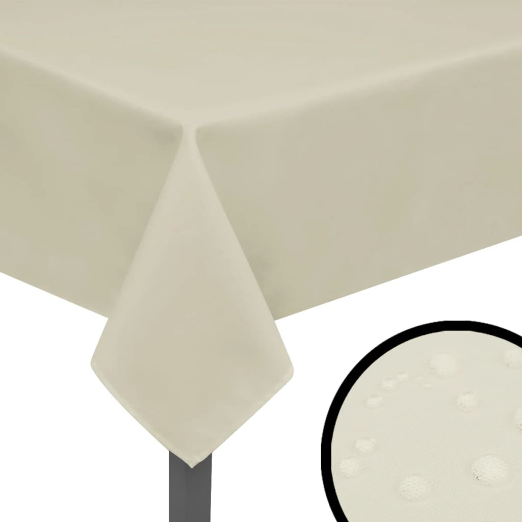Tovaglie Vidaxl Crema da 5 pezzi 170x130 cm