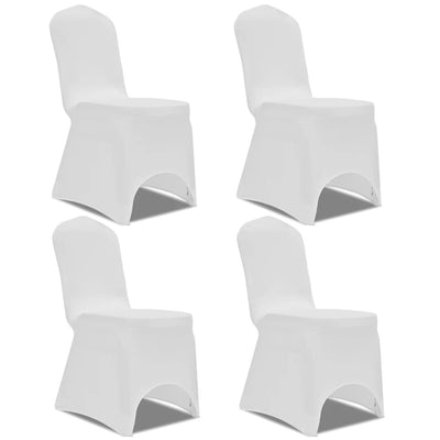 Vidaxl Silla Tuber estiramiento 4 piezas blancas