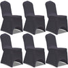 Vidaxl stoelhoes stretch antraciet 6st