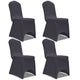 Vidaxl Silla Stretch Anthracite 4 piezas