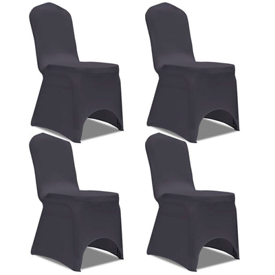 Vidaxl Silla Stretch Anthracite 4 piezas
