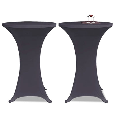 Vidaxl Cubierta de la silla Estiramiento 2st 60 cm antracita