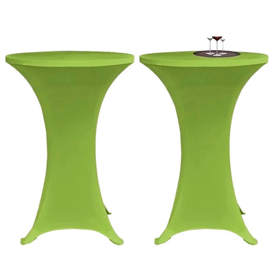 Vidaxl Cubierta de mesa Estiramiento 2 piezas de 60 cm verde