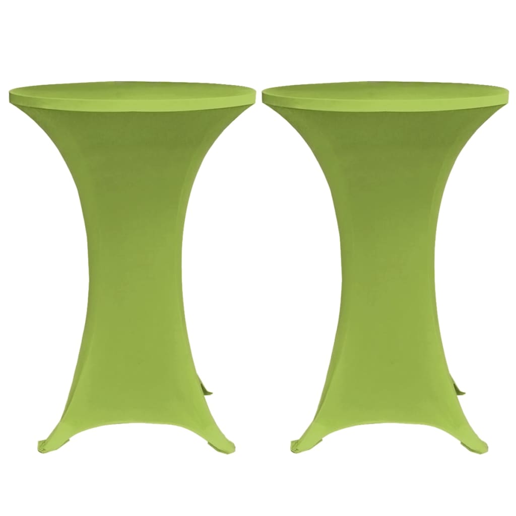 Vidaxl Cover Table Stretch 2 pezzi 80 cm Verde