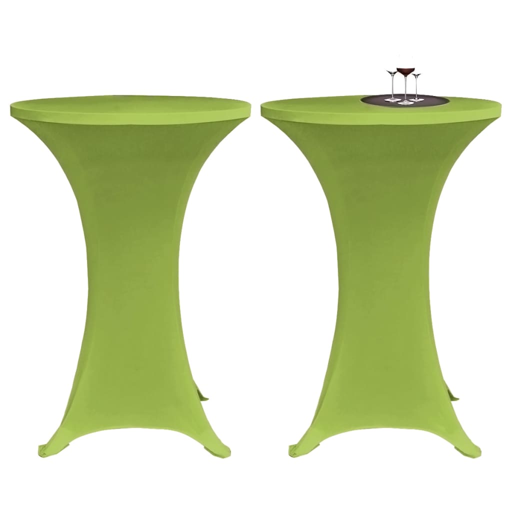 Vidaxl Cover Table Stretch 2 pezzi 80 cm Verde