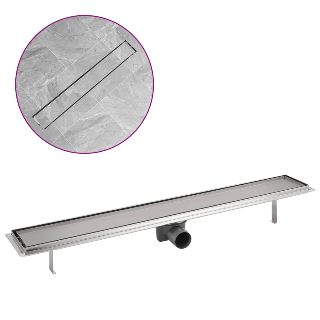 VIDAXL DROUPA DROUNA ACCIAIO IN IOLLE RETTANGOLARE 830x140 mm