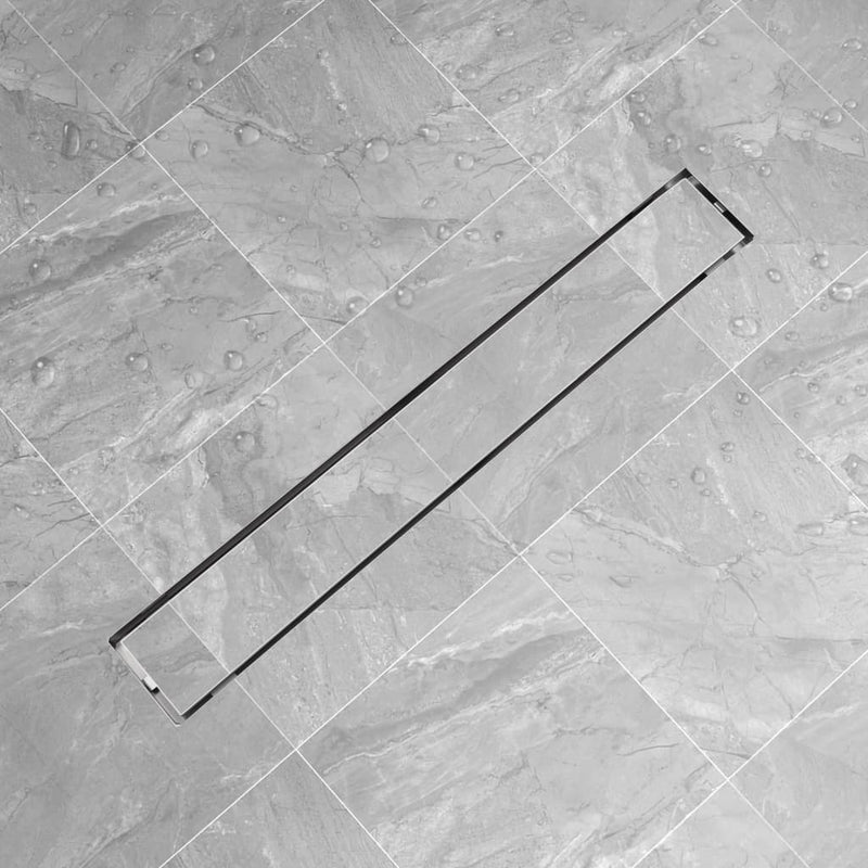Vidaxl Drenaje de ducha acero inoxidable rectangular 830x140 mm