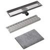 Vidaxl Drenaje de ducha Rectangular 530x140 mm de acero inoxidable