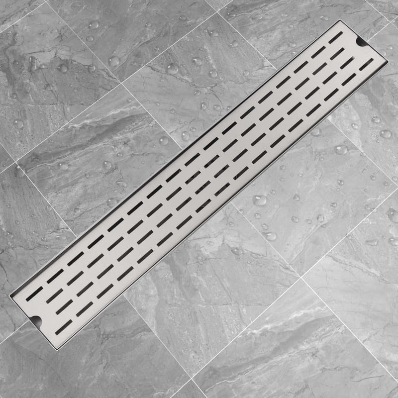 Vidaxl Drenaje de ducha Rectangular 730x140 mm de acero inoxidable