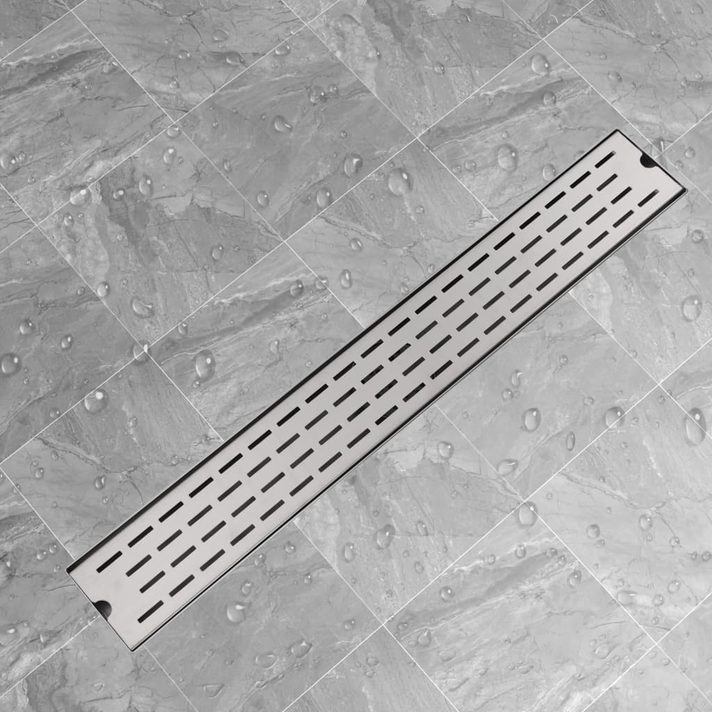 Vidaxl Drenaje de ducha Rectangular 830 x 140 mm de acero inoxidable
