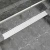 Burbuja rectangular de drenaje de ducha Vidaxl 1030x140 mm de acero inoxidable