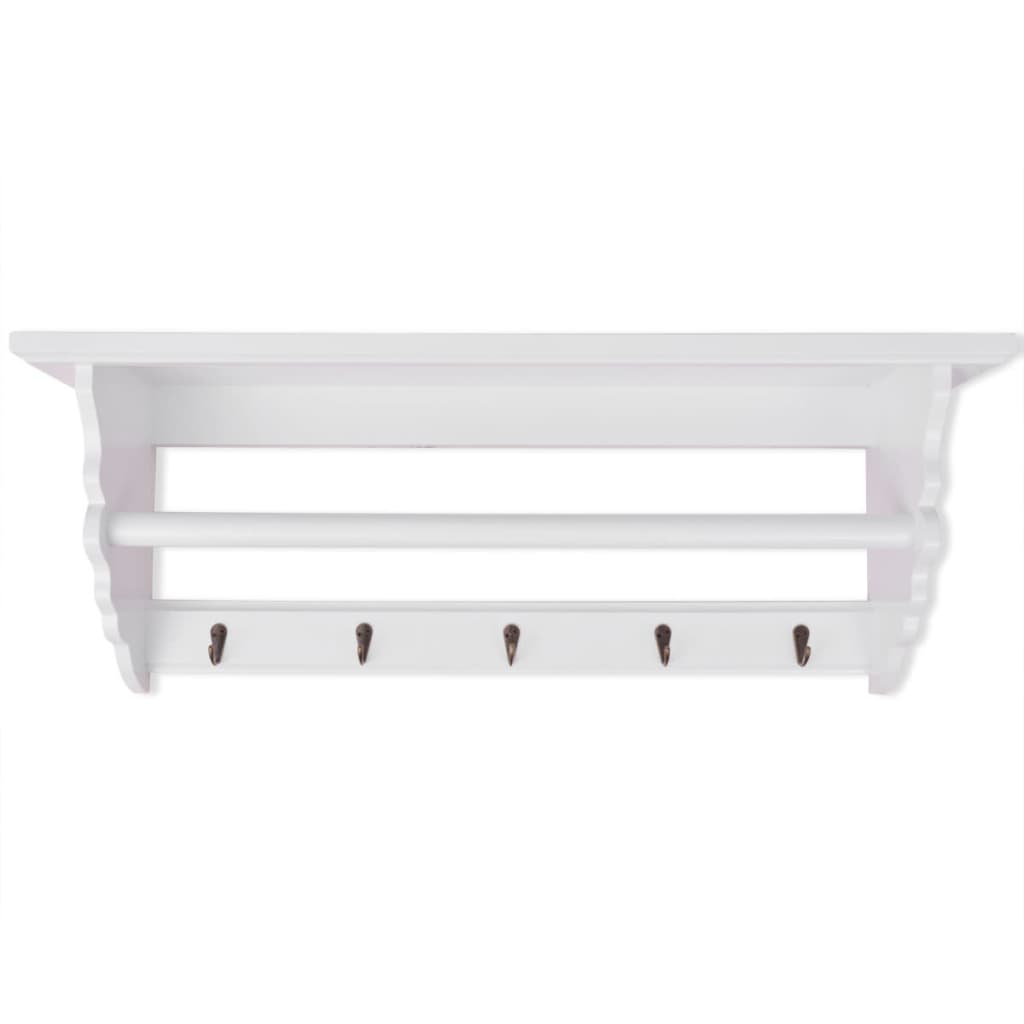 Vidaxl Rack Barroque Style MDF White