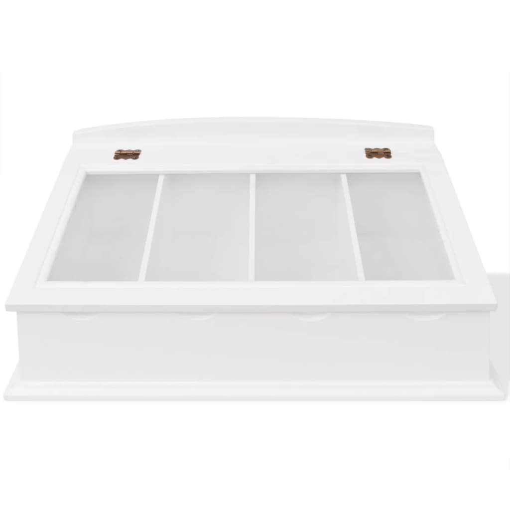 Cajón de cubiertos de Vidaxl MDF Estilo barroco blanco