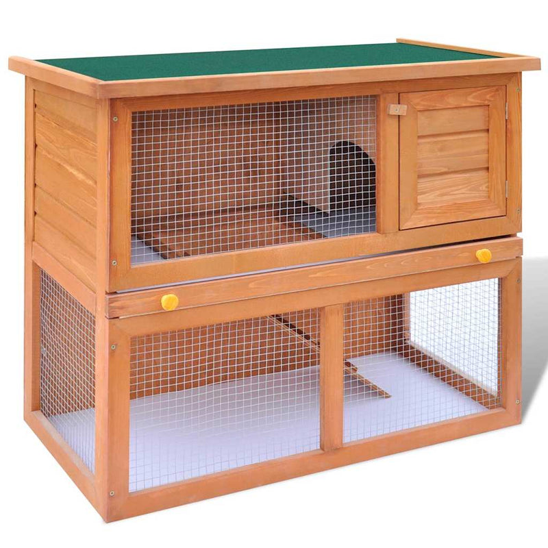 Conejera de exterior Vidaxx para mascotas pequeñas, 1 puerta, madera