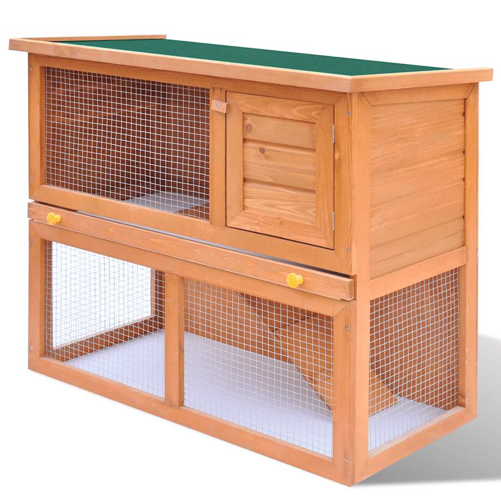 Conejera de exterior Vidaxx para mascotas pequeñas, 1 puerta, madera