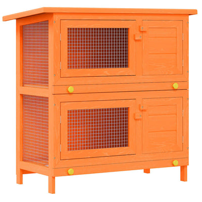 Vidaxx conigliera da esterno per animali di piccola taglia, 4 porte, legno