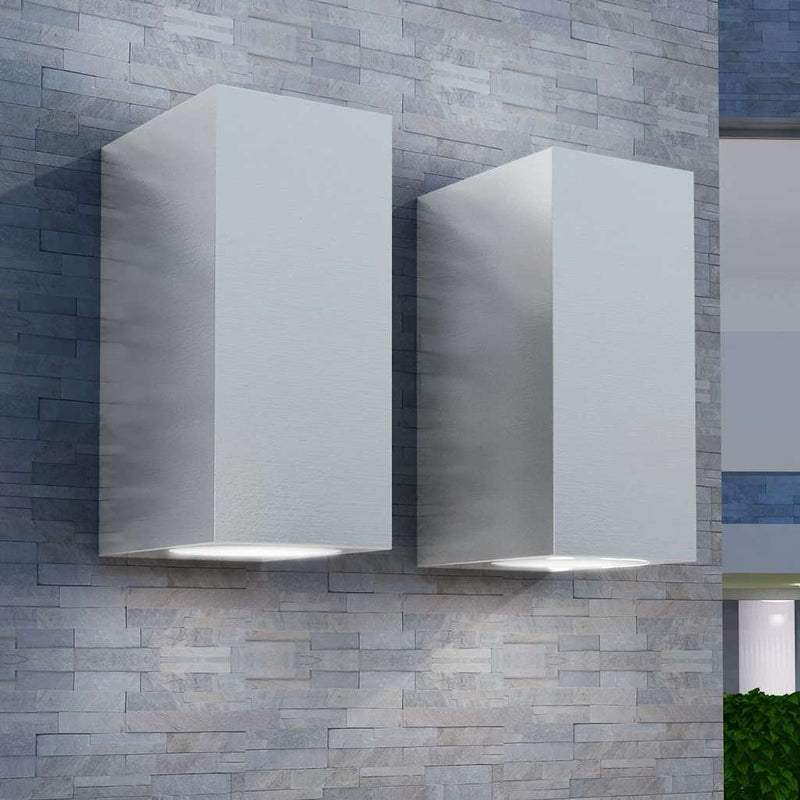 Vidaxl LED LECHES DE LA MUALLA EXTERIOR LED 2 PC SQUIEN