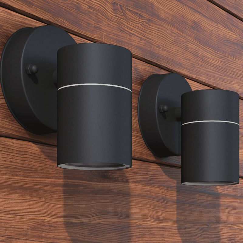 Lámpara de pared LED Vidaxl fuera de acero inoxidable 2 sts