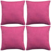 Vidaxl Cushion copre 4 pezzi Linen look rosa 80x80 cm