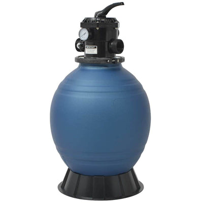 Vidaxl Filtro de arena de piscina con válvula de 6 posiciones 460 mm azul