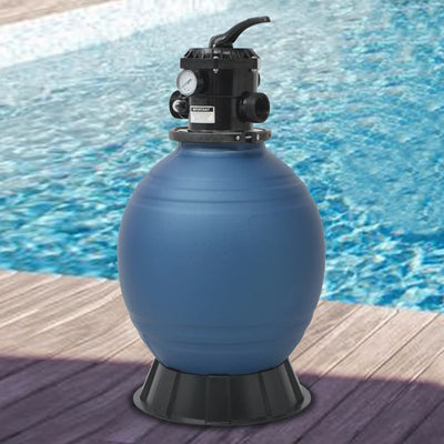 Filtro sabbia per piscina Vidaxl con valvola a 6 posizioni 460 mm blu